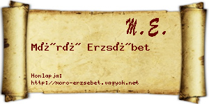 Móró Erzsébet névjegykártya
