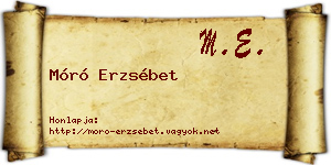 Móró Erzsébet névjegykártya