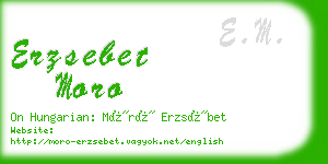 erzsebet moro business card
